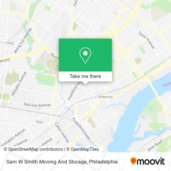 Sam W Smith Moving And Storage map