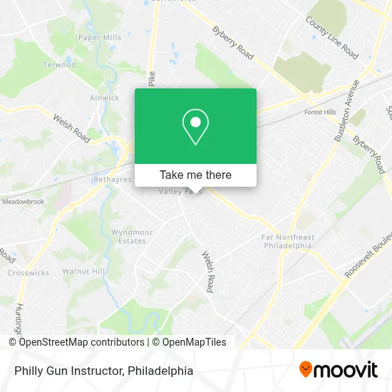 Philly Gun Instructor map