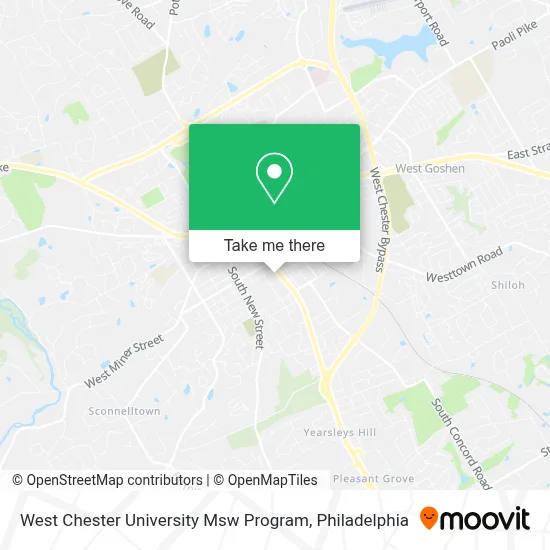 West Chester University Msw Program map