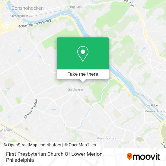 First Presbyterian Church Of Lower Merion map