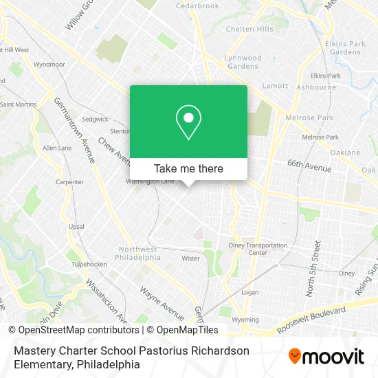 Mastery Charter School Pastorius Richardson Elementary map
