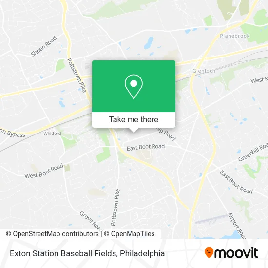 Exton Station Baseball Fields map