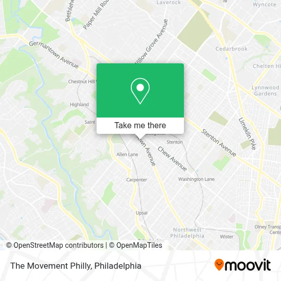 The Movement Philly map