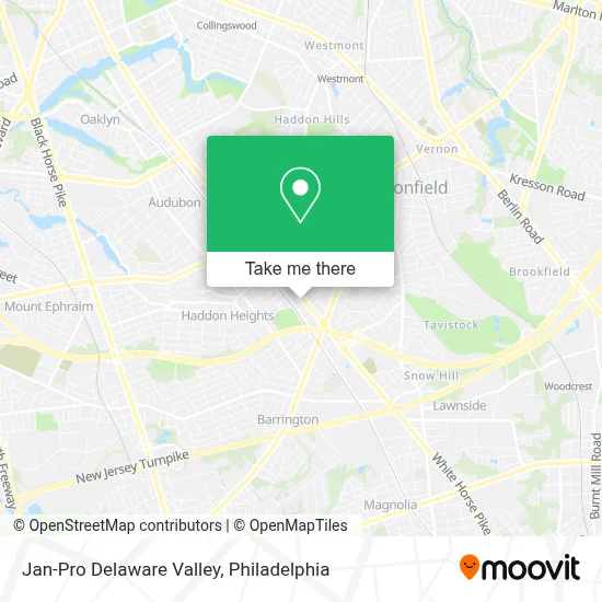 Jan-Pro Delaware Valley map