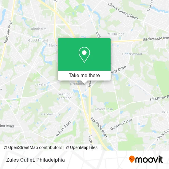 Zales Outlet map