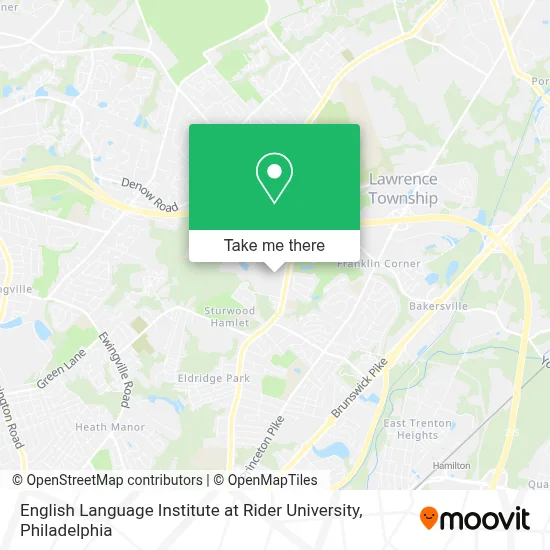 English Language Institute at Rider University map