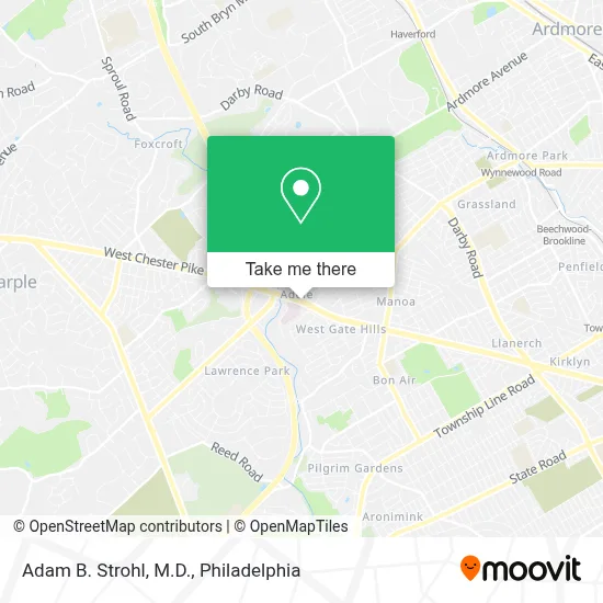 Adam B. Strohl, M.D. map