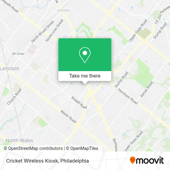 Cricket Wireless Kiosk map