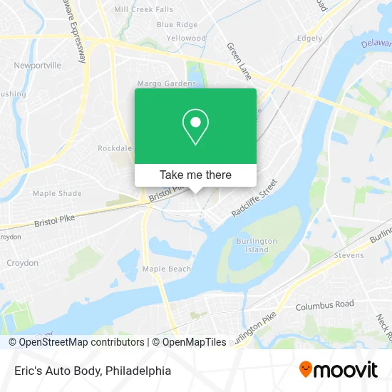 Eric's Auto Body map