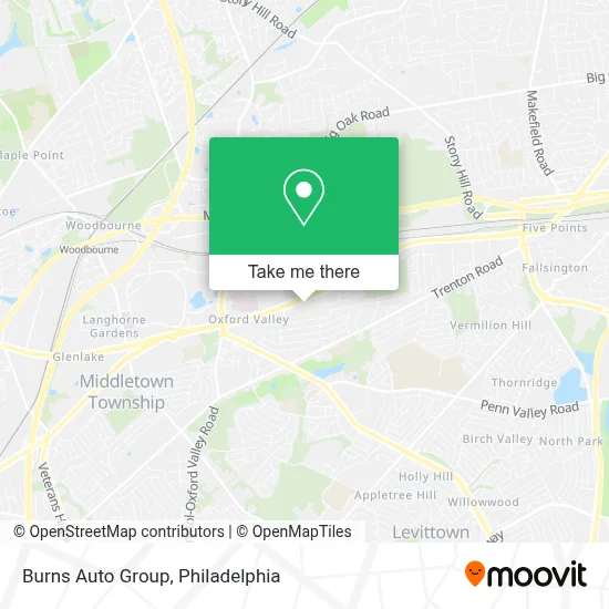 Burns Auto Group map