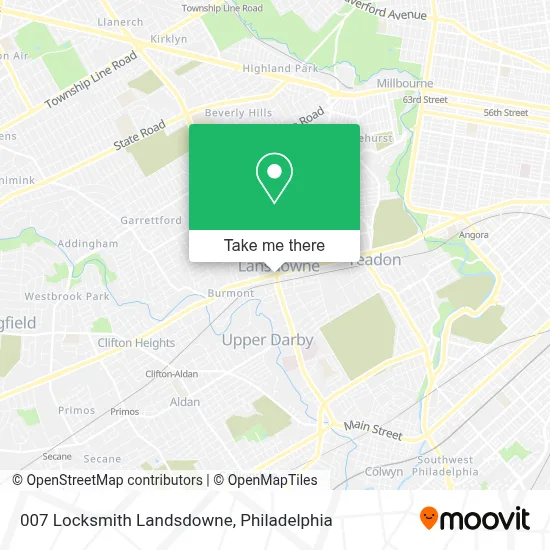 007 Locksmith Landsdowne map