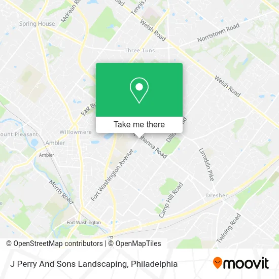 J Perry And Sons Landscaping map