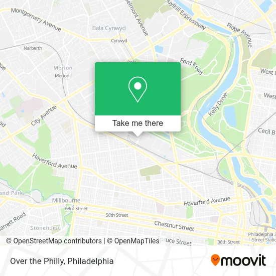Over the Philly map