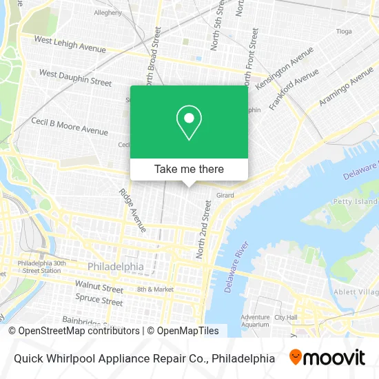 Quick Whirlpool Appliance Repair Co. map