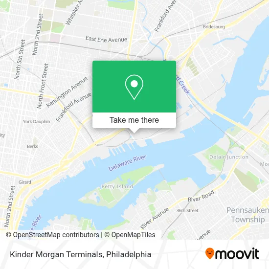 Kinder Morgan Terminals map
