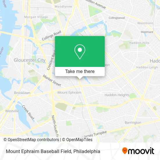 Mount Ephraim Baseball Field map