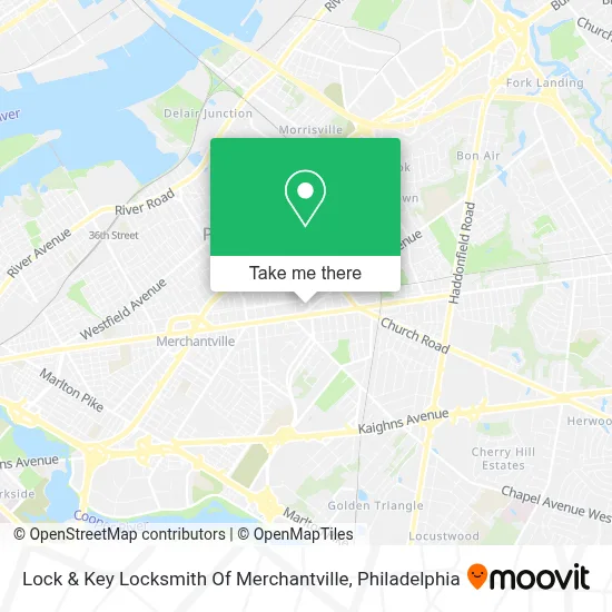Lock & Key Locksmith Of Merchantville map