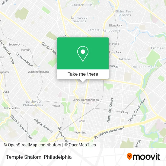Temple Shalom map