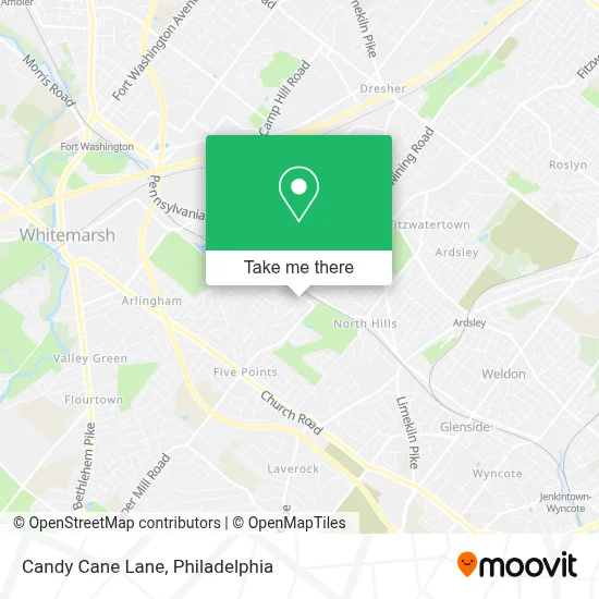 Candy Cane Lane map