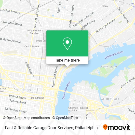 Fast & Reliable Garage Door Services map