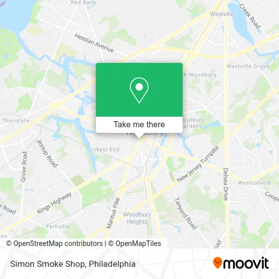 Simon Smoke Shop map