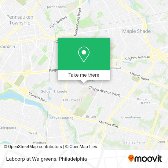 Labcorp at Walgreens map