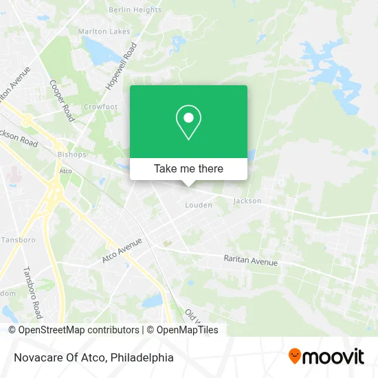 Novacare Of Atco map
