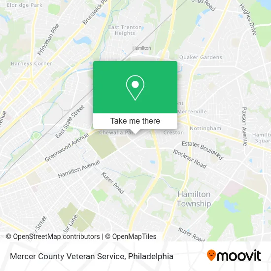 Mercer County Veteran Service map