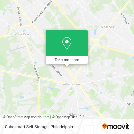 Cubesmart Self Storage map