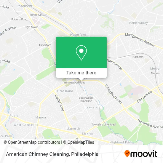 American Chimney Cleaning map