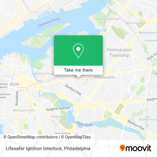 Lifesafer Ignition Interlock map