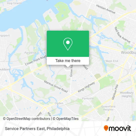 Service Partners East map