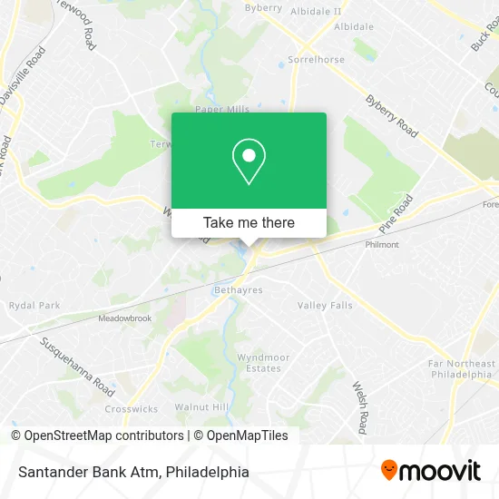 Santander Bank Atm map