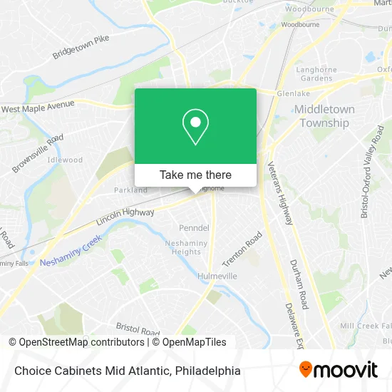 Choice Cabinets Mid Atlantic map