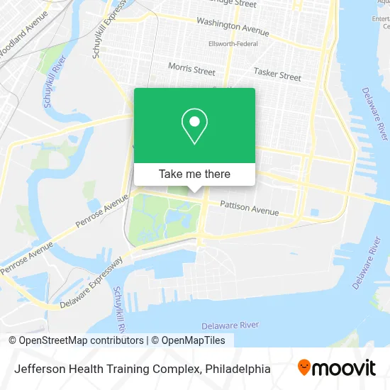 Jefferson Health Training Complex map