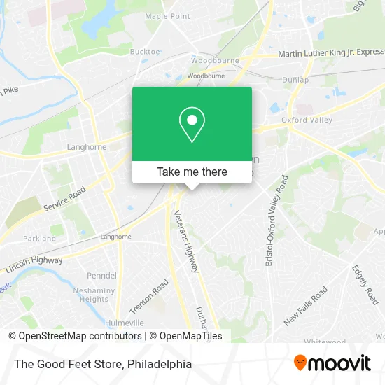 The Good Feet Store map