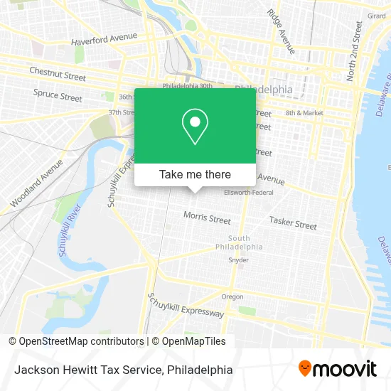Jackson Hewitt Tax Service map