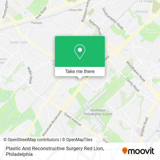 Plastic And Reconstructive Surgery Red Lion map