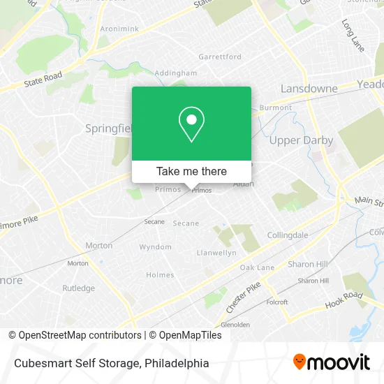 Cubesmart Self Storage map
