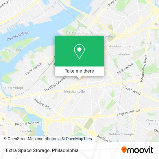 Extra Space Storage map