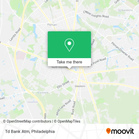 Td Bank Atm map