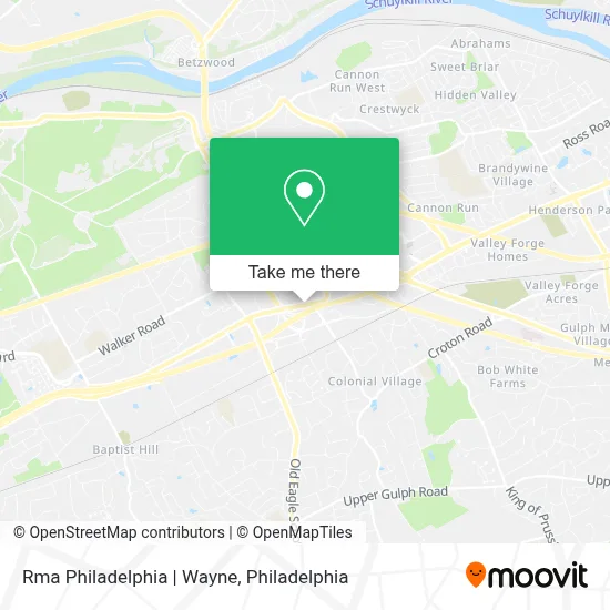 Rma Philadelphia | Wayne map