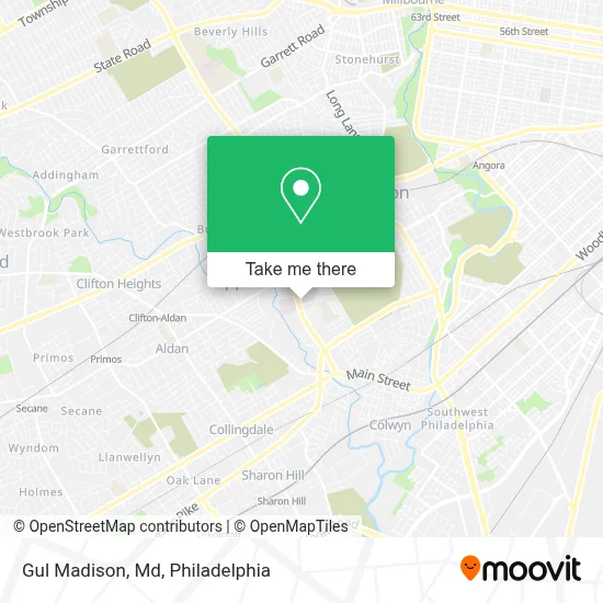 Gul Madison, Md map