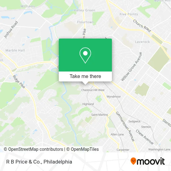 R B Price & Co. map