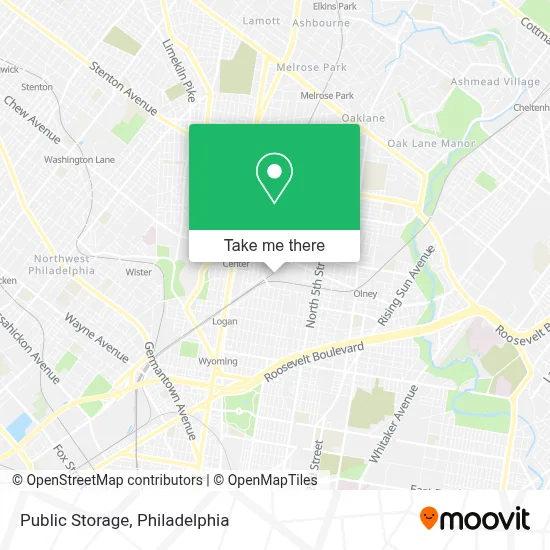 Public Storage map