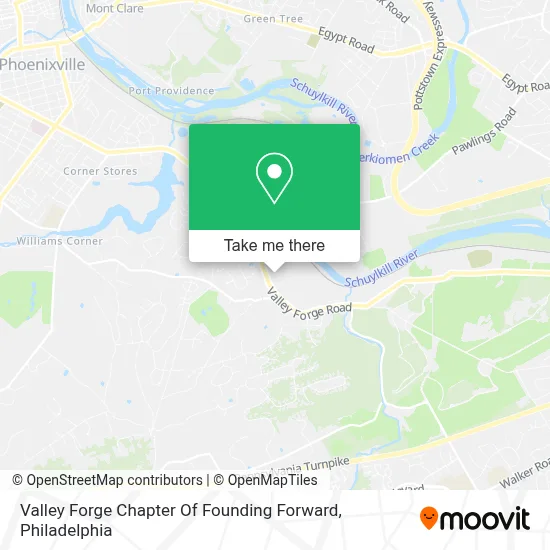 Valley Forge Chapter Of Founding Forward map