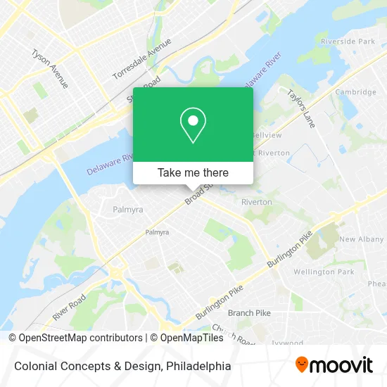 Colonial Concepts & Design map