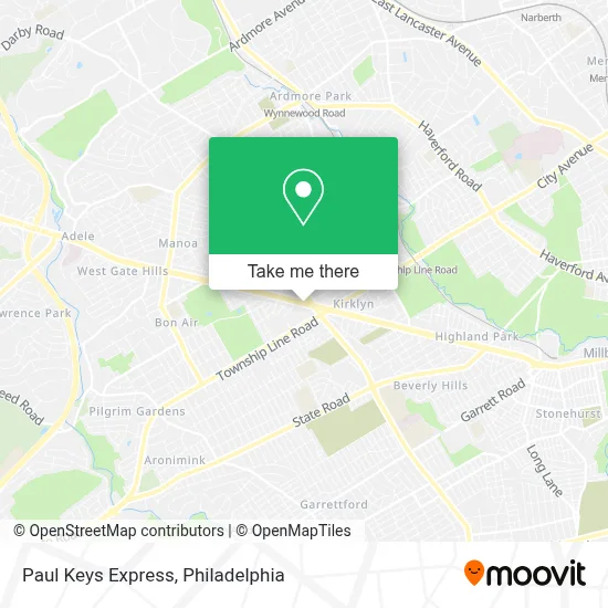 Paul Keys Express map