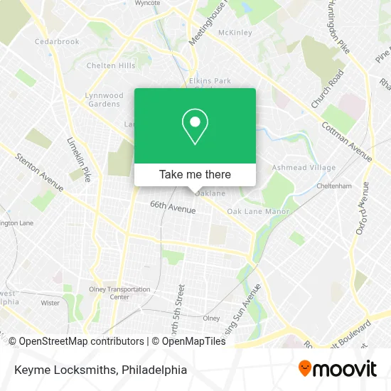 Keyme Locksmiths map