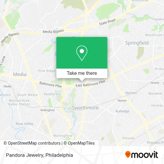 Pandora Jewelry map